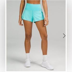 Speed Up High Rise Lined 4” Electric Turquoise, Size 4